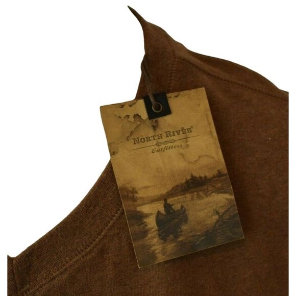 North River Outfitters Mens XL Brown Knit Pullover Sweater Vest - Picture 3 of 4